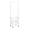 ALIMORDEN Laundry Cart with Clothes Rack, Rolling Laundry Butler with Wire Storage RackBlack view 1
