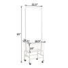 ALIMORDEN Laundry Cart with Clothes Rack, Rolling Laundry Butler with Wire Storage RackBlack view 4
