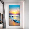 Privacy Window Film Decorative Sunset Beach 90C Static Cling No Glue Window Film Window Treatments Window Coverings Window Sticker (W x L) 90x140cm(35.2"x55.1") view 2