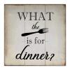 Aihesui Wood Signs Wall Hanging Wall Decoration What the Fork is for Dinner Signs for Living Room Kitchen Batheroom Bedroom Office School 16x16inch view 1