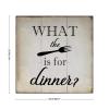 Aihesui Wood Signs Wall Hanging Wall Decoration What the Fork is for Dinner Signs for Living Room Kitchen Batheroom Bedroom Office School 16x16inch view 2