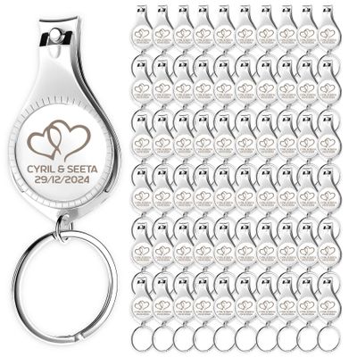 100pcs-Personalized 4 in 1 Multi Function Bottle Opener, Nail Clipper, Wedding Favors Brewery, Private Customized, Sliver, Multitool Gifts for Men