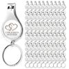 100pcs-Personalized 4 in 1 Multi Function Bottle Opener, Nail Clipper, Wedding Favors Brewery, Private Customized, Sliver, Multitool Gifts for Men view 1