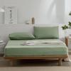 EVERLY Linen Sheets Set Twin Size,100% French Pure Linen Sheets Set,3Pieces (1Flat Sheet,1Fitted Sheet,1Pillowcase) Suitable for Hot Sleepers, Stonewash Deep Pocket Natural Bedding Set-Saga Green view 4