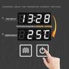 HORV LED Backlit Bathroom Mirror, Round Wall Mount Mirror, Frameless Illuminated Vanity Make Up Mirror with Smart Touch and Electronic Clock view 3