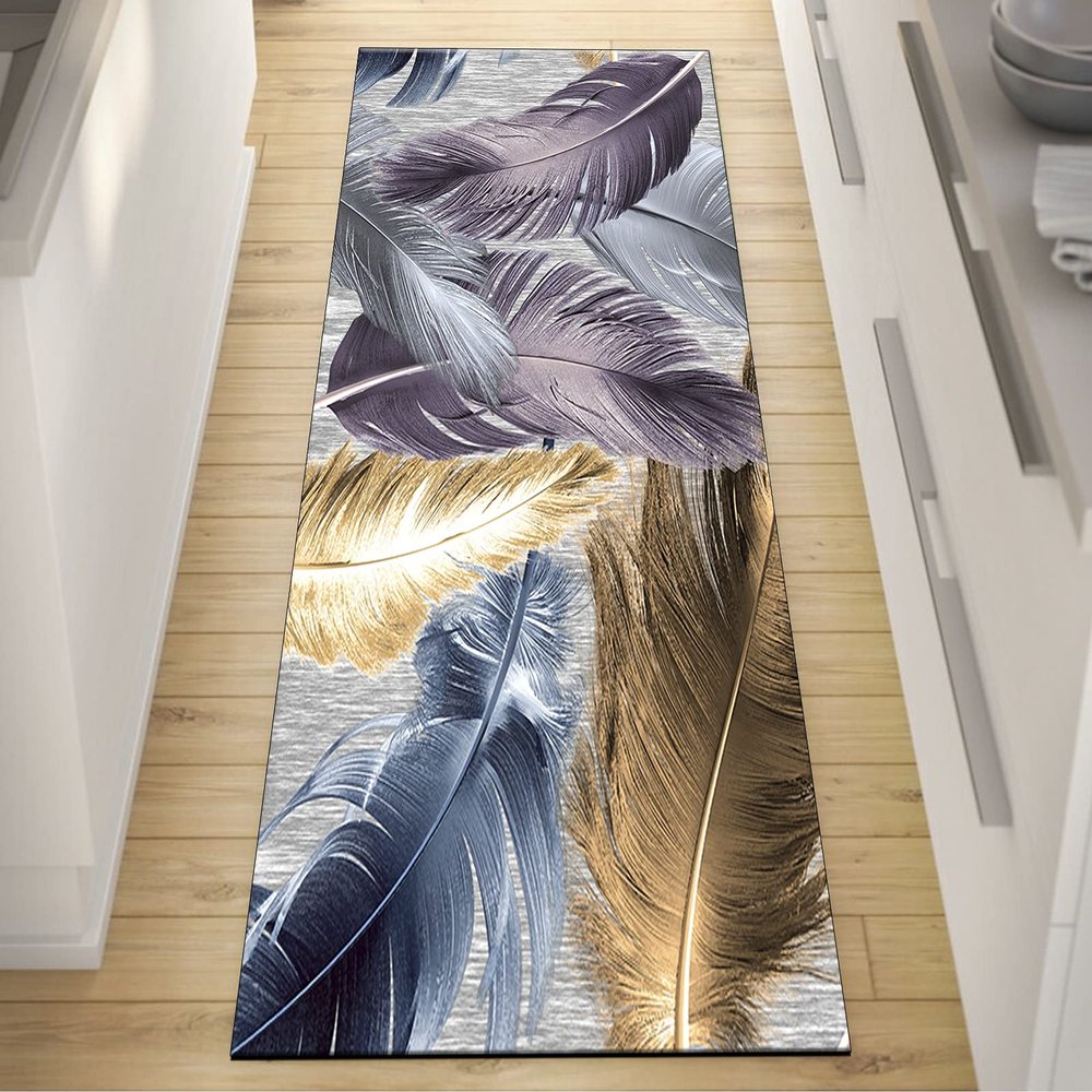 Stair Runner Carpet Non Slip 3'7"x7' Contemporary Long Floor Carpet for Corridor