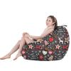 DTLEO Bean Bag Chair Cover (No Beans) Soft Cotton Linen Bean Bag Cover for Kids Adults,for Living Room, Bedroom, Playroom, Dorm Room, Etc.,2,100 * 120cm view 3