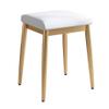 Benches Vanity Bedroom Makeup Stool Simple Dining Stool Reception Room Stool Dressing Chair Golden Iron Stool Legs (Color : White, Size : 36x30x45cm) view 1