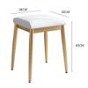 Benches Vanity Bedroom Makeup Stool Simple Dining Stool Reception Room Stool Dressing Chair Golden Iron Stool Legs (Color : White, Size : 36x30x45cm) view 3
