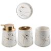 1 Set Bathroom Wash Set Bathroom Accessories Soap Holder Dish Countertop Vanity Organize Washing Cup Bath Kits Hand Soap Dispenser Soap Tray White Ceramics Lotion Bottle view 2