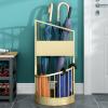 Umbrella Rack Hua Fashion Golden Umbrella Stand, Double Umbrella Bucket, for Home Hotel Lobby Business Umbrella Storage Rack, Metal Craft, 2 Sizes (Size : 30x61cm) view 2
