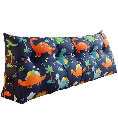 Child Bed Pillows for Sitting Up in Bed Reading Pillow King Size Triangular Wedge Pillow for Kid Bedroom Playroom Headboard Decorative Bolster Pillows,A,59x8.6x20"/150x22x50cm