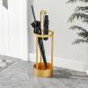 Umbrella Rack Hua Light Luxury Umbrella Stand, Umbrella Storage Rack for Household Entrance, Metal Wrought Iron Large-Capacity Umbrella Bucket, Waterproof and Rustproof (Color : Gold) view 2