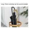 Umbrella Rack Hua Light Luxury Umbrella Stand, Umbrella Storage Rack for Household Entrance, Metal Wrought Iron Large-Capacity Umbrella Bucket, Waterproof and Rustproof (Color : Gold) view 4