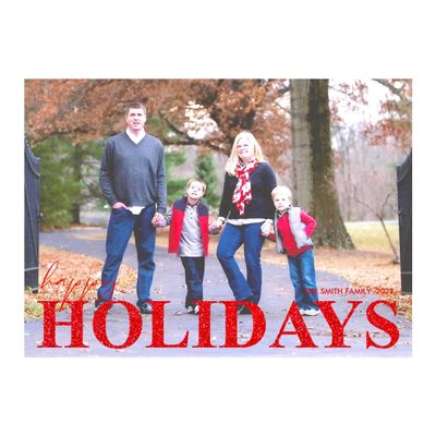 ajinvites Holiday Christmas Custom Photo Card Personalized Card Season Greetings Glitter Wishes