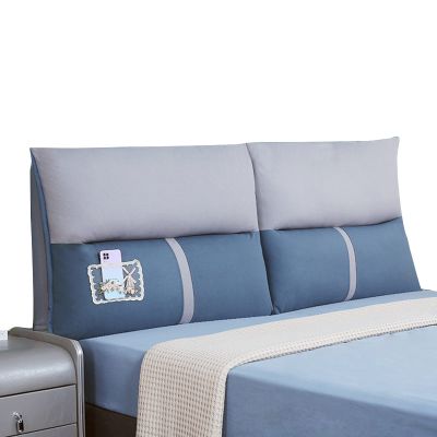 AYLYHD Headboard Pillow Cushion Double Perfect Bolster Lumbar Cushion for Day Bed & Bunk Bed, Bed Rest Pillow Suitable for No Headboard Wedge Headboard Pillow with Removable Cover