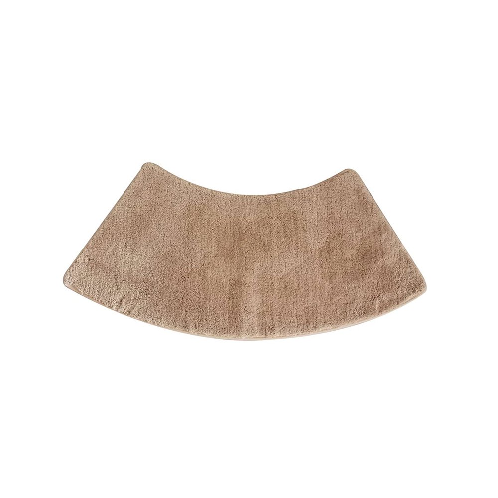 Bath Mat Bathroom Rug Curved Bath Rug Semi Circular Shower Mat Non Slip Kitchen Durable - Brown