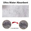 Bath Mat Bathroom Rug Curved Bath Rug Semi Circular Shower Mat Non Slip Kitchen Durable - White 40*75CM view 2