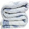 Flyingasedgle Indian Hand Block Queen Size Kantha Quilt, White Cotton Blanket, Handmade Bedspread, Print, 100% Bedspread Blanket Throw (White, 90X108), FLGD00110 view 1