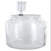 Home Brew Ohio Wide Mouth Jar 1 Gal w/Grommeted 110mm White Metal Cap and Econo-Lock Airlock view 1