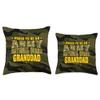 Proud To Be An Army National Guard Granddad Military Grandpa Throw Pillow view 3