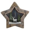 13.25" LED Lighted Star with Reindeer in The Woods Scene Christmas Decoration view 1