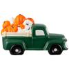 9.5" LED Lighted Green Ceramic Truck Hauling Pumpkins Autumn Harvest Decoration view 1