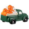 9.5" LED Lighted Green Ceramic Truck Hauling Pumpkins Autumn Harvest Decoration view 4