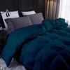 Best Bedding Store All-Season 600 GSM Teal Green Goose Down 5 Pieces Quiled Pinch Pleated Comforter Set (Comforter + 4 Pillow Cases) 1200 Series Egyptian Cotton Duvet Insert Super King view 3