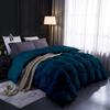 Best Bedding Store All-Season 600 GSM Teal Green Goose Down 5 Pieces Quiled Pinch Pleated Comforter Set ( Comforter + 4 Pillow Cases ) 1200 Series Egyptian Cotton Duvet Insert King view 1