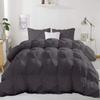 Best Bedding Store All-Season 600 GSM Dark Gray Goose Down 5 Pieces Quiled Pinch Pleated Comforter Set ( Comforter + 4 Pillow Cases ) 1200 Series Egyptian Cotton Duvet Insert California King view 2