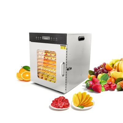 Hakka Food Dehydrator Machine, Stainless Steel 12 Trays Food Dryer Machine with Temp Control & 24H Timer for Jerky/Meat/Fruit/Herbs/Mushroom/Vegetable/Snacks/Pet Treats, 1000W