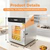 Hakka Food Dehydrator Machine, Stainless Steel 12 Trays Food Dryer Machine with Temp Control & 24H Timer for Jerky/Meat/Fruit/Herbs/Mushroom/Vegetable/Snacks/Pet Treats, 1000W view 3