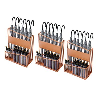 Umbrella Racks Home Commercial Metal Umbrella Stand Umbrella Holder, Space-Saving Corridor Entrance with Modern Umbrella Stand Umbrella Holder, Storage 16-22 Umbrellas (Color : Orange)