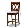 BOWERY HILL Gray Upholstered Walnut Finished Wood 2-Piece Pub Chair Set view 3