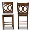 BOWERY HILL Gray Upholstered Walnut Finished Wood 2-Piece Pub Chair Set view 4