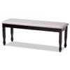 BOWERY HILL Modern Grey Upholstered and Brown Finished Wood Dining Bench view 4