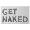 LABEND HOME Get Naked Bath Mat 20"x31.5" - Funny Bathroom Rug, Plush Microfiber Non-Slip Backing, Machine Washable Quick-Dry Bath Decor - White view 1