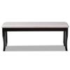 BOWERY HILL Transitional Gray Fabric Dining Bench, 47.8 in Wide, Dark Brown Finished Wood, Foam-Padded Seat, Polyester Upholstery, Cabriole Legs, Modern Kitchen or Dining Room Seating, Made in view 4