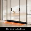 Sunolga Door Draft Stopper Blocks Hot and Cold Air with Removable Washable Cover for Bottom of Door, All-Season Seal for Noise, Light, Dust, Door Sweep for Gaps Up to 3", Home Essentials, 42", Black view 2