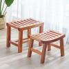 WL-ZZZ Shower/Bath Stools Wooden Shower Seat Stool Waterproof Spa Bathing Chair Non-Slip Shower Seat for Seniors Multi Purpose Step Stool Indoor Or Outdoor Use (Size : 37.525.527.5 cm) view 2