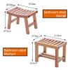 WL-ZZZ Shower/Bath Stools Wooden Shower Seat Stool Waterproof Spa Bathing Chair Non-Slip Shower Seat for Seniors Multi Purpose Step Stool Indoor Or Outdoor Use (Size : 37.525.527.5 cm) view 3