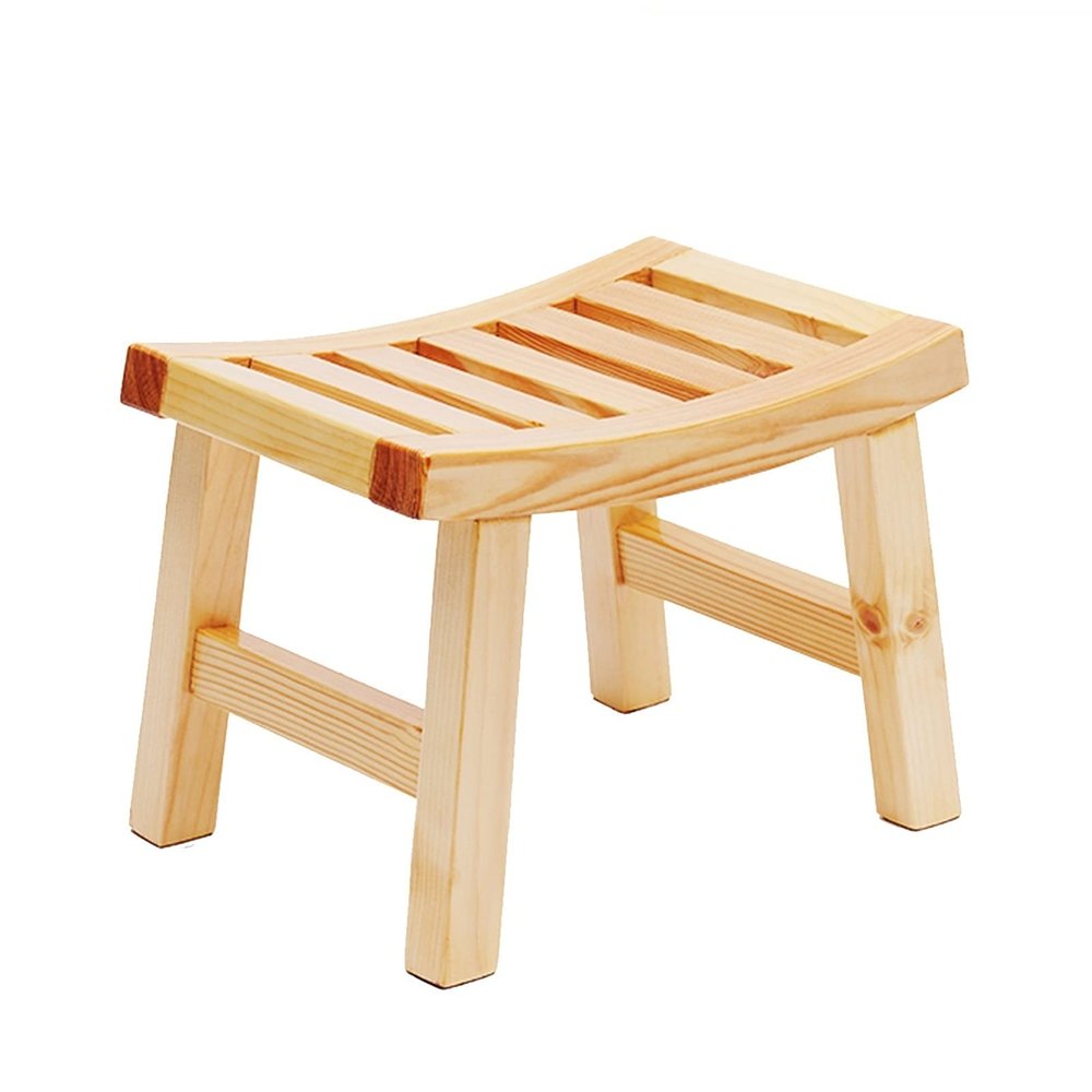 WL-ZZZ Shower/Bath Stools Wooden Shower Seat Stool Multi Purpose 2 Tiers Change Shoes Stool Waterproof Spa Bathing Chair Non-Slip Bathroom Stool for Shower (Size : 37.525.527.5 cm)