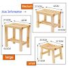 WL-ZZZ Shower/Bath Stools Wooden Shower Seat Stool Multi Purpose 2 Tiers Change Shoes Stool Waterproof Spa Bathing Chair Non-Slip Bathroom Stool for Shower (Size : 37.525.527.5 cm) view 3