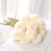Crownia Artificial Flowers 10Pcs Chrysanthemum Ball Flowers Fake Flowers Silk Artificial Hydrangea Bridal Wedding Bouquet for Home Garden Office Coffee House Parties and Wedding (White) view 1