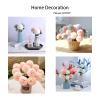 Crownia Artificial Flowers 10Pcs Chrysanthemum Ball Flowers Fake Flowers Silk Artificial Hydrangea Bridal Wedding Bouquet for Home Garden Office Coffee House Parties and Wedding (White) view 4