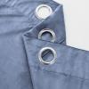 PLEASANT BOULEVARD | Velvet Curtains [2 Panels] Elegant Living Room Bedroom Window Drape Curtain, Grommet Eyelet Style (52" W x 95" L, Stone Blue) view 3