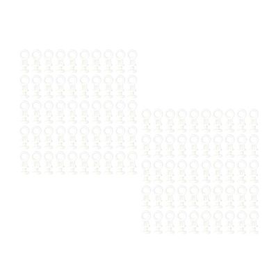 FOMIYES 200pcs Curtain Track Rollers Nano Curtain Pulleys for Smooth Easy Noise Reduction