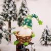 Faceless Doll Basket Christmas Gnomes Table Decorations Holiday Candy Dish view 4