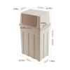 jinyi2016SHOP Dustbin Swing Top Kitchen Trash CanPlastic Rectangular Trash/Garbage CanTrash Bin for Backyard Hosting, Patio and Kitchen UseLarge Capacity Kitchen Bin (Color : Purple) view 2